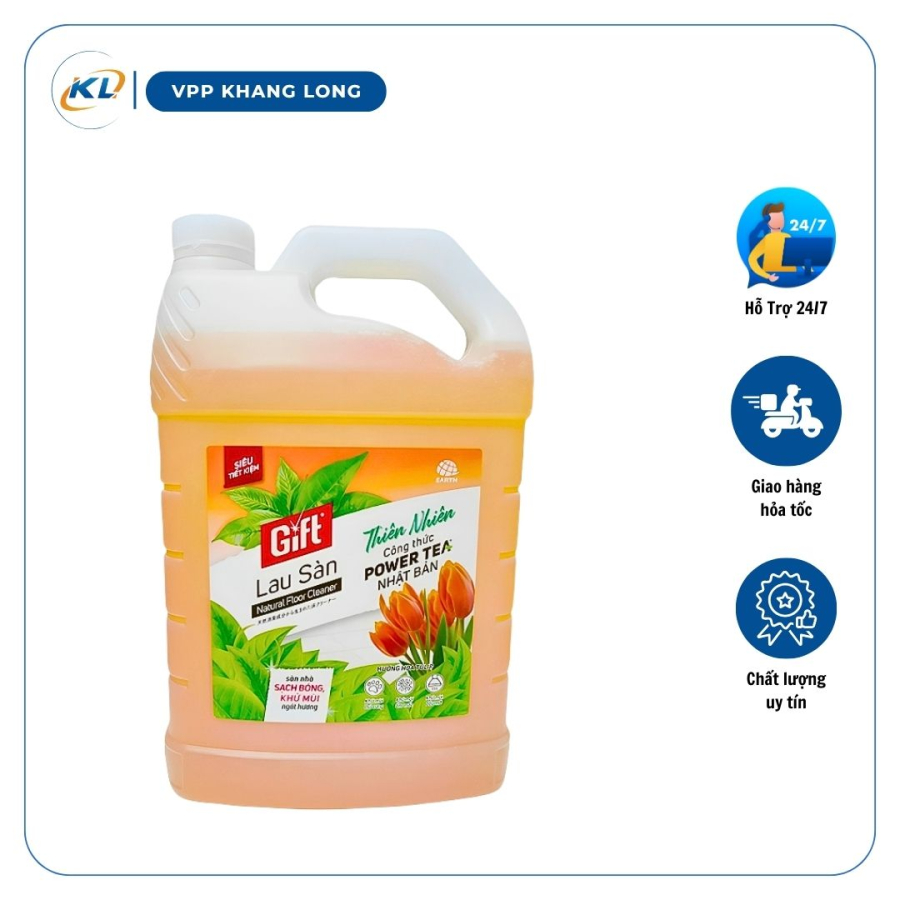 Nước lau nhà Gift 3,8kg - hương Bạc hà, Tulip